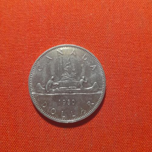 Канада 1 доллар 1980г. Елизавета II, нечастые
