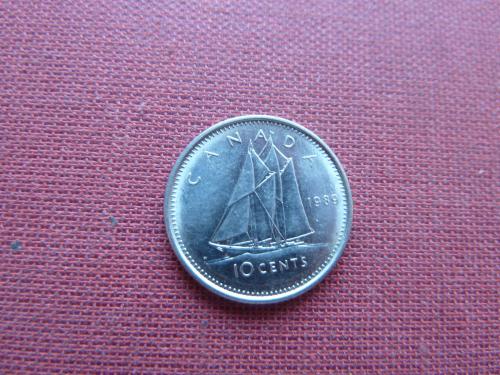Канада 10 центов 1989г.