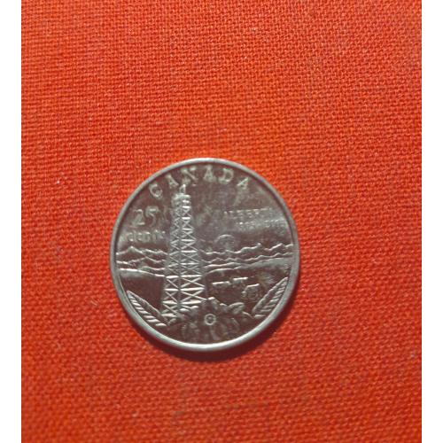 Канада 25 центов 2005г. Елизавета II, 100 лет провинции Альберта