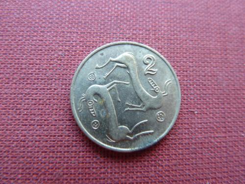 Кипр 2 цента 1992г.