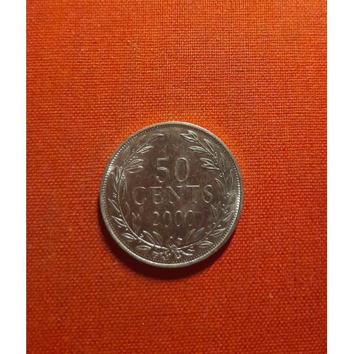 Либерия 50 центов 2000г.