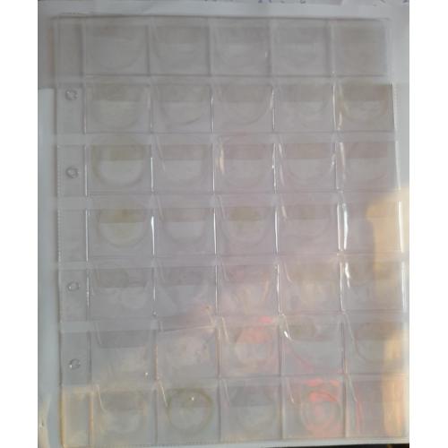  Лист для монет  195х245мм на 35 ячеек (35х35 мм)  (3) Б\У