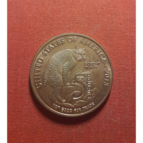 Лос-Койотес 5 долларов 2013г.39мм.Индейская резервация,очень редкие