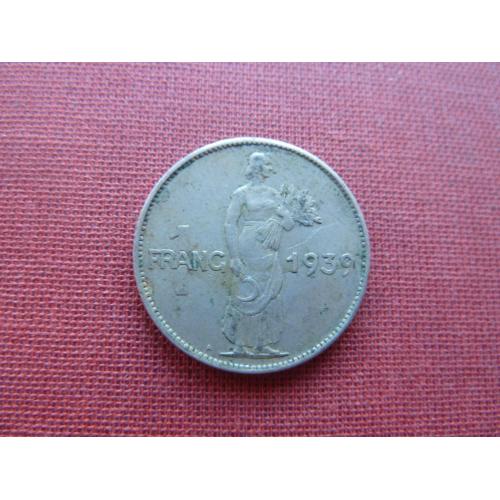 Люксембург 1 франк 1939г. редкие,1 год чекана
