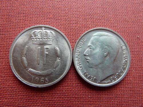Люксембург 1 франк 1965г.