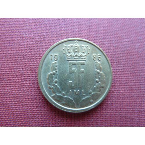 Люксембург 5 франков 1986г.