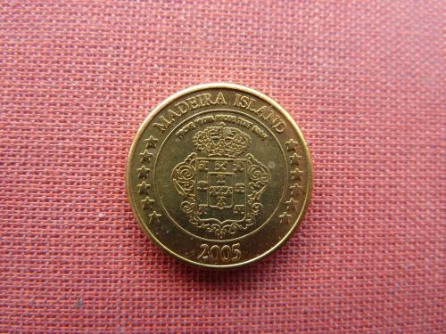 Мадейра остров 10 центов 2005г. Madeira Island,из набора евро-пробы,редкие