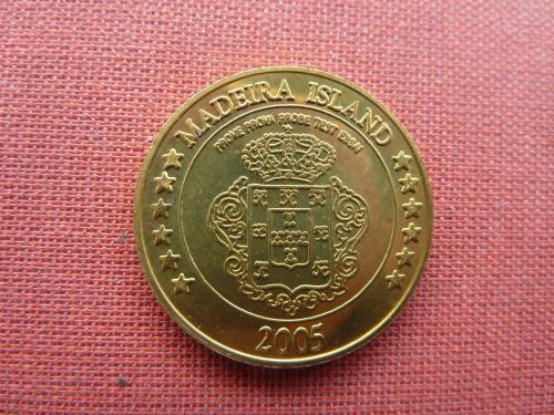 Мадейра остров  50 центов  2005г. из набора евро-пробы,UNC редкий  