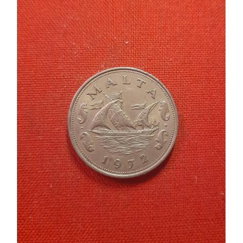 Мальта 10 центов 1972г.Галера