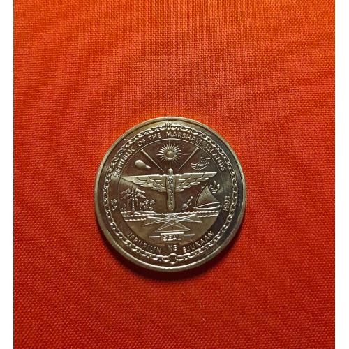 Маршалловы Острова 5 долларов 1993г. 38,6мм,Элвис Пресли,MARSHALL ISLANDS