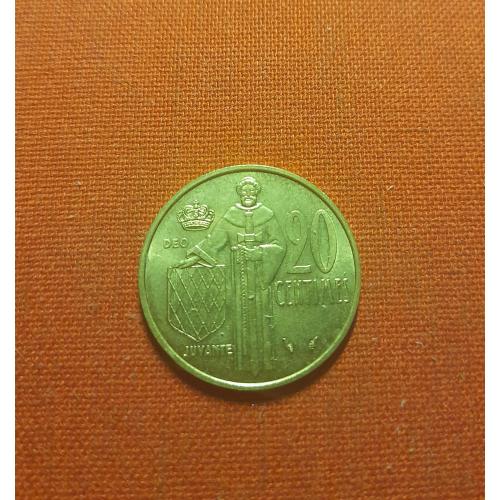 Монако 20 сантимов 1979г.