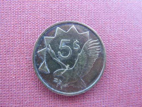 Намибия  5  долларов 1993г.редкие