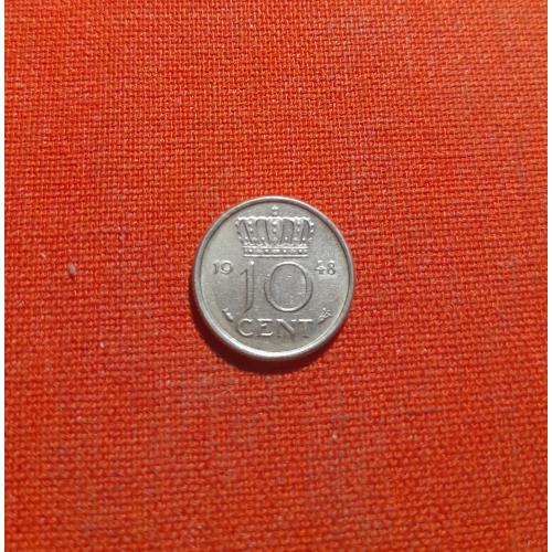 Нидерланды 10 центов 1948г.