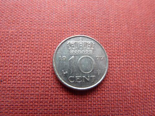 Нидерланды 10 центов 1977г.