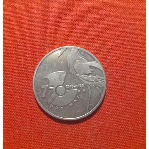 Нидерланды, Гаага  1 jantje 1998г. 750-летие Гааги 1248-1998 гг.,Аист на городской эмблеме