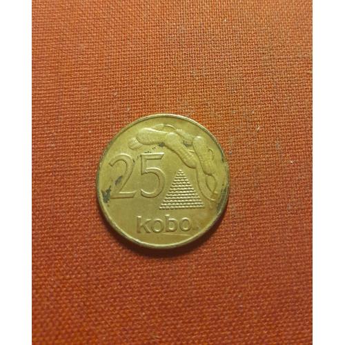 Нигерия 25 кобо 1991г.Арахис,нечастые
