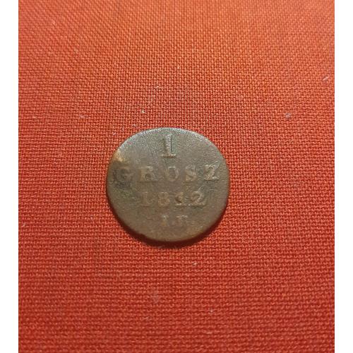 Польша 1 грош 1812г.Варшавское герцогство (1807 - 1815)Фридрих Август I,супер редкий