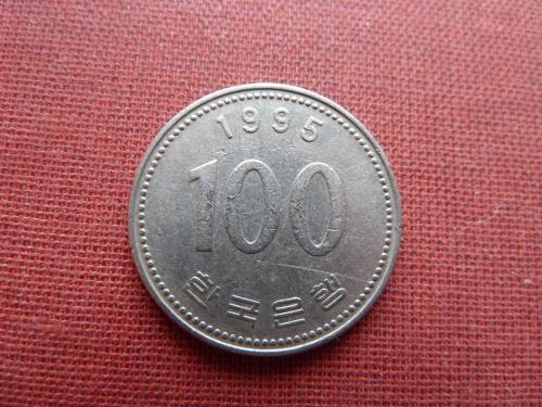Республика Корея 100 вон  1995г. Ю́жная Коре́я.