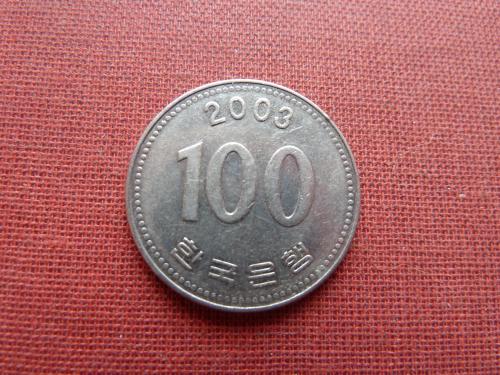 Республика Корея 100 вон  2003г. Ю́жная Коре́я.