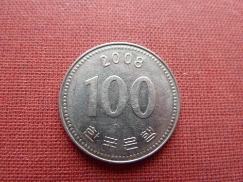 Республика Корея 100 вон  2008г. Ю́жная Коре́я.