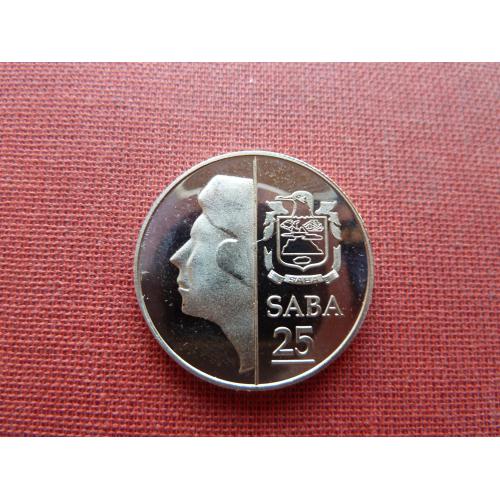 Саба остров 25 центов  2011г. Наветренные острова(Малые Антильские острова) редкие