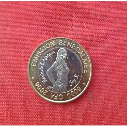 Сенегал 6000 франков 2006г. КФА BCEAO,SENEGALAISE  Fierte de l'Afrique Joy S. супер редкие
