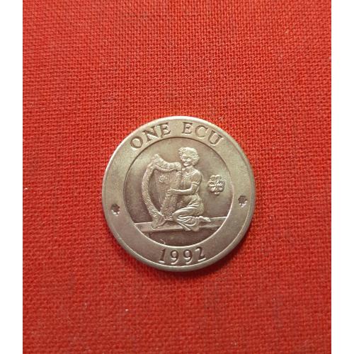 Северная Ирландия 1  экю 1992г.ONE ECU 1992 , N. IRELAND, очень редкий