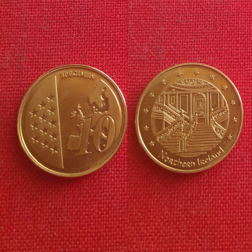 Северная Ирландия 10 евроцентов 2012г.позолота,пробные,из набора 100-летие гибели «Титаника»,редкие