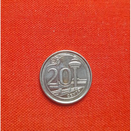 Сингапур 20 центов 2016г.