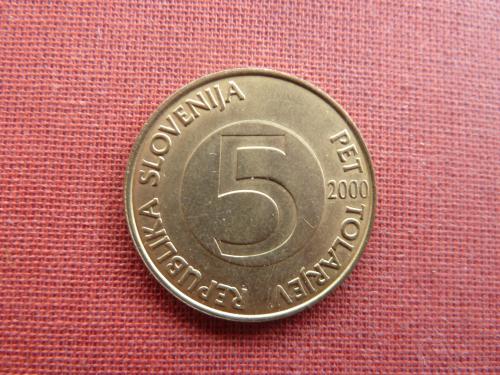 Словения 5 толаров 2000г.