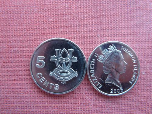 Соломоновы острова 5 центов  2005г. UNC