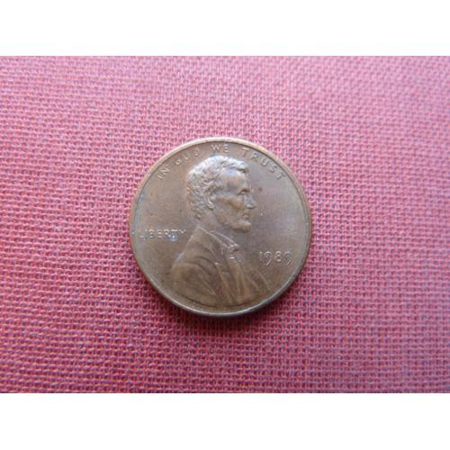 США 1 цент 1989г.