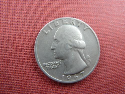 США  25 центов 1967г.