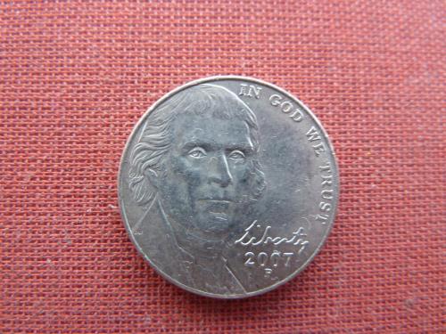 США 5 центов  2007г.