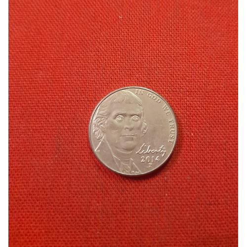США 5 центов 2014г. Томас Джефферсон (3-й президент США)