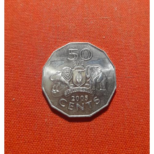 Свазиленд 50  центов 2005г.Мсвати III 