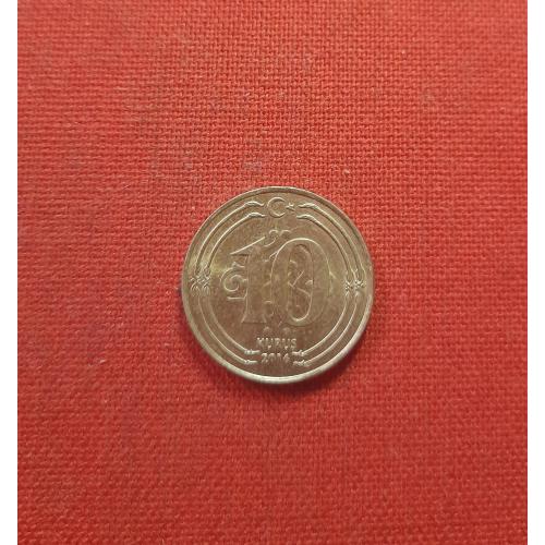 Турция 10 курушей 2016г.Мустафа Кемаль Ататюрк (1-й Президент Турции)