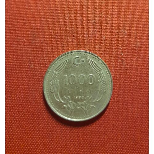 Турция 1000 лир 1990г.Мустафа Кемаль Ататюрк (1-й Президент Турции)