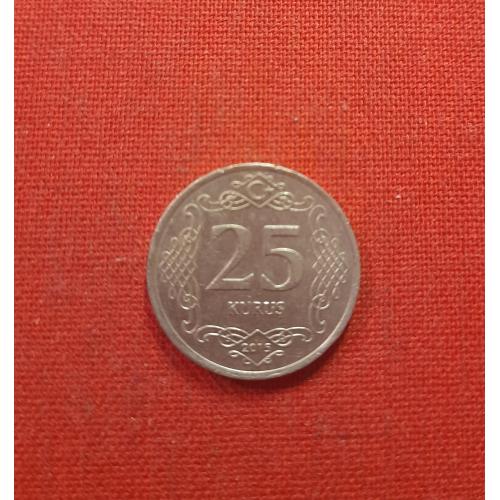 Турция 25 курушей 2015г.Мустафа Кемаль Ататюрк (1-й Президент Турции)