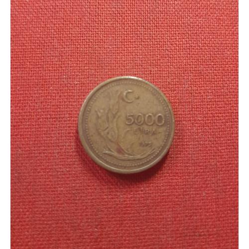 Турция 5000 лир 1995г.Мустафа Кемаль Ататюрк (1-й Президент Турции)