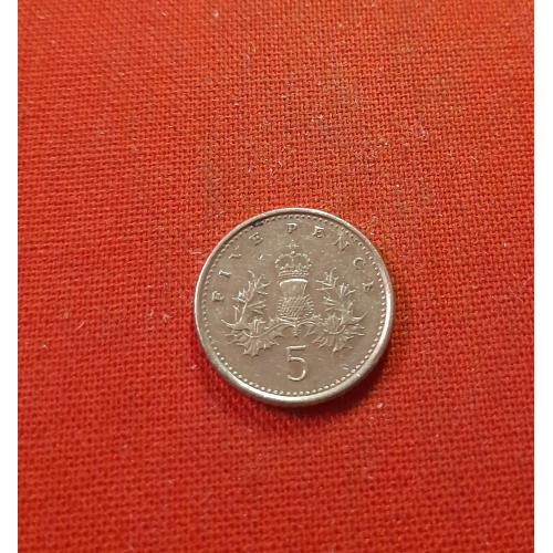 Великобритания 5 пенсов 2002г. Елизавета II