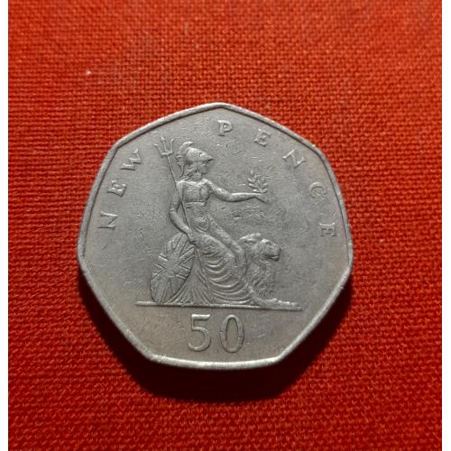 Великобритания 50 новых пенсов 1969г. Елизавета II