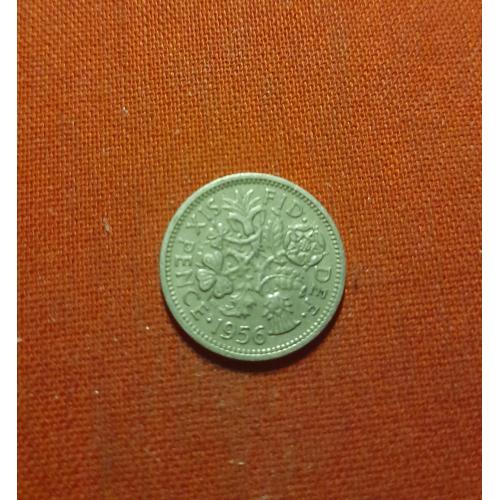 Великобритания 6 пенсов 1956г