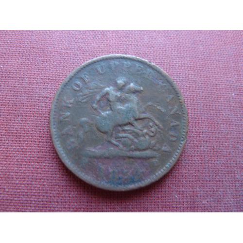 Верхняя Канада  1 пенни 1854г. редкие  Upper Canada Банковский токен