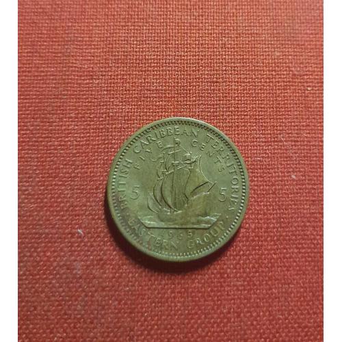  Восточно- Карибские штаты 5  центов 1965г.Восточные Карибы