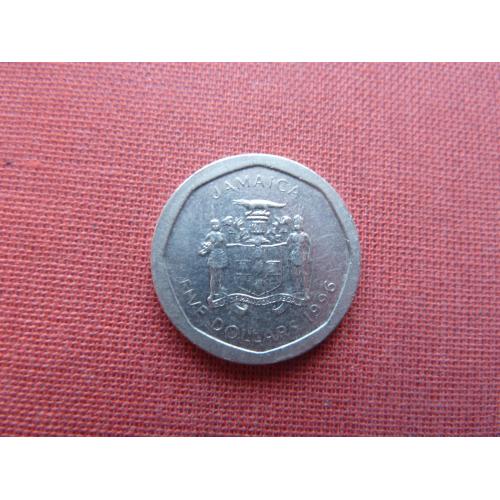 Ямайка 5  долларов 1996г.