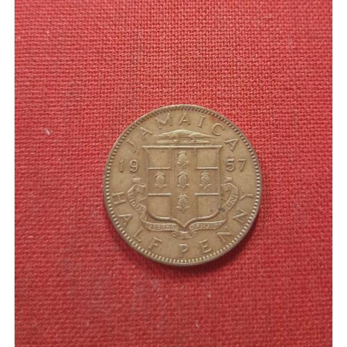 Ямайка  ½ пенни 1957г. Елизавета II