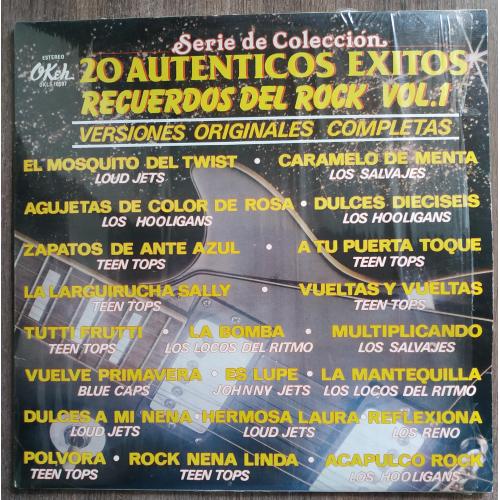 20 Auténticos Éxitos Recuerdos Del Rock Vol.1 LP Record Vinyl Album 12 Mexico Пластинка Винил 1983 