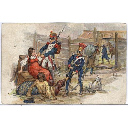  Александр Апсит Грабеж французов в Москве Поллак Отечественная Война 1812 год Наполеон Форма Оружие