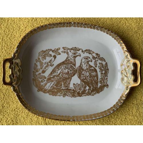 Блюдо столовое Сумы Фарфоровый завод Птицы Орел Сумський порцеляновий завод